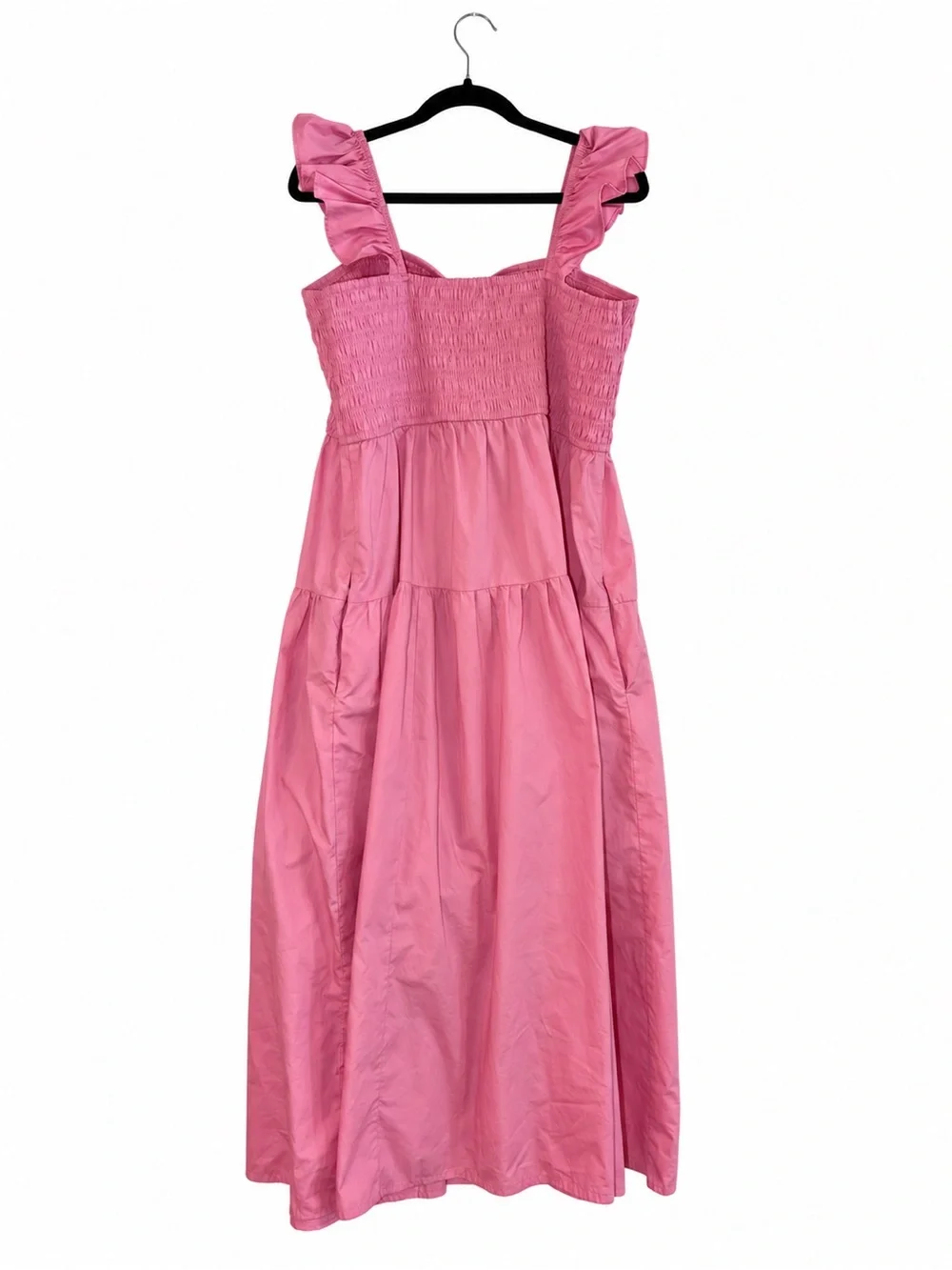 Abercrombie & Fitch Pink Smocked Tiered Maxi Dress XXL Ruffle Straps